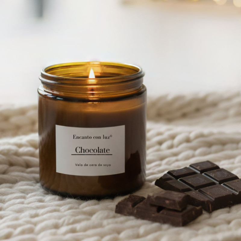 Vela ámbar chocolate